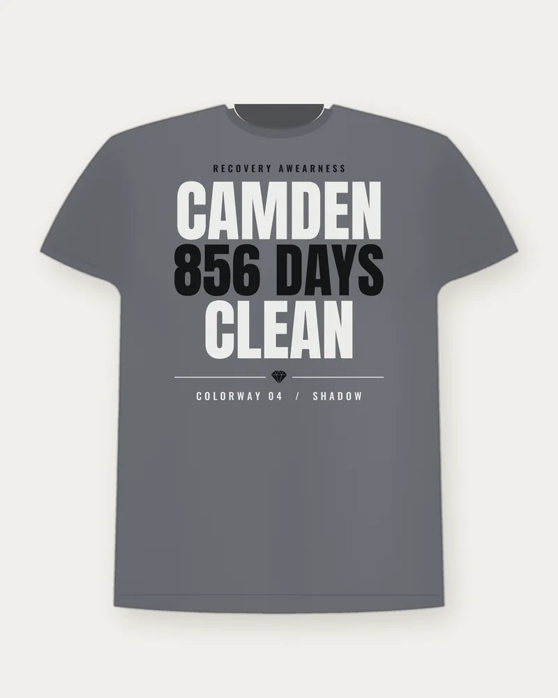 Camden 856 Days Clean — Shadow Colorway Tee