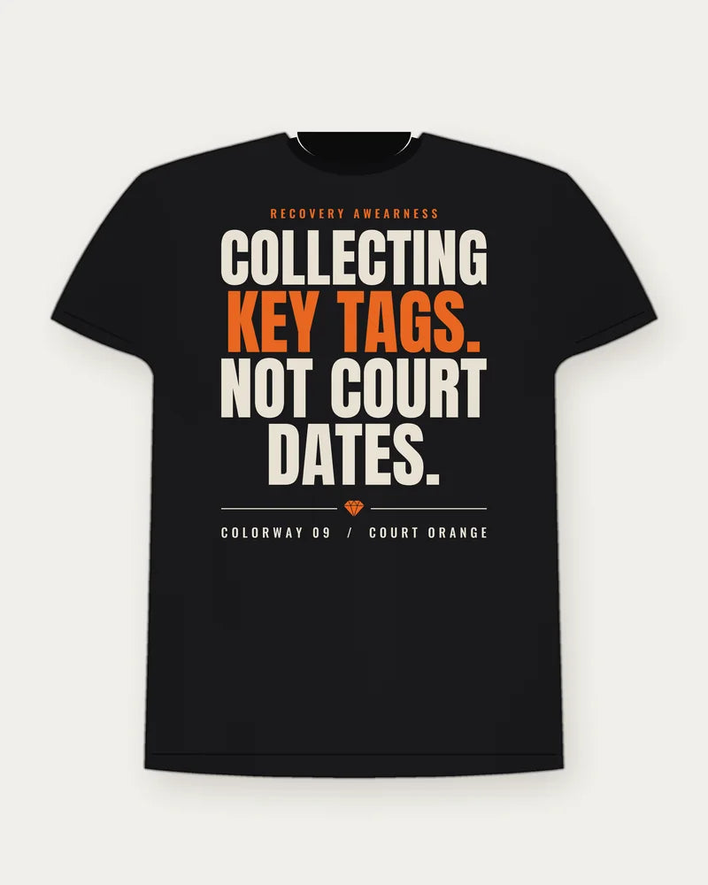 Collecting Key Tags. Not Court Dates. — Court Orange Colorway Tee