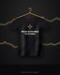 From Scramble To Stable — black tee
