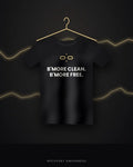 B'more Clean. B'more Free. — black tee
