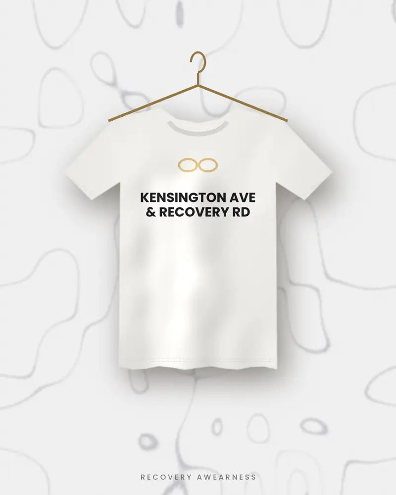 Kensington Ave & Recovery Rd — white tee