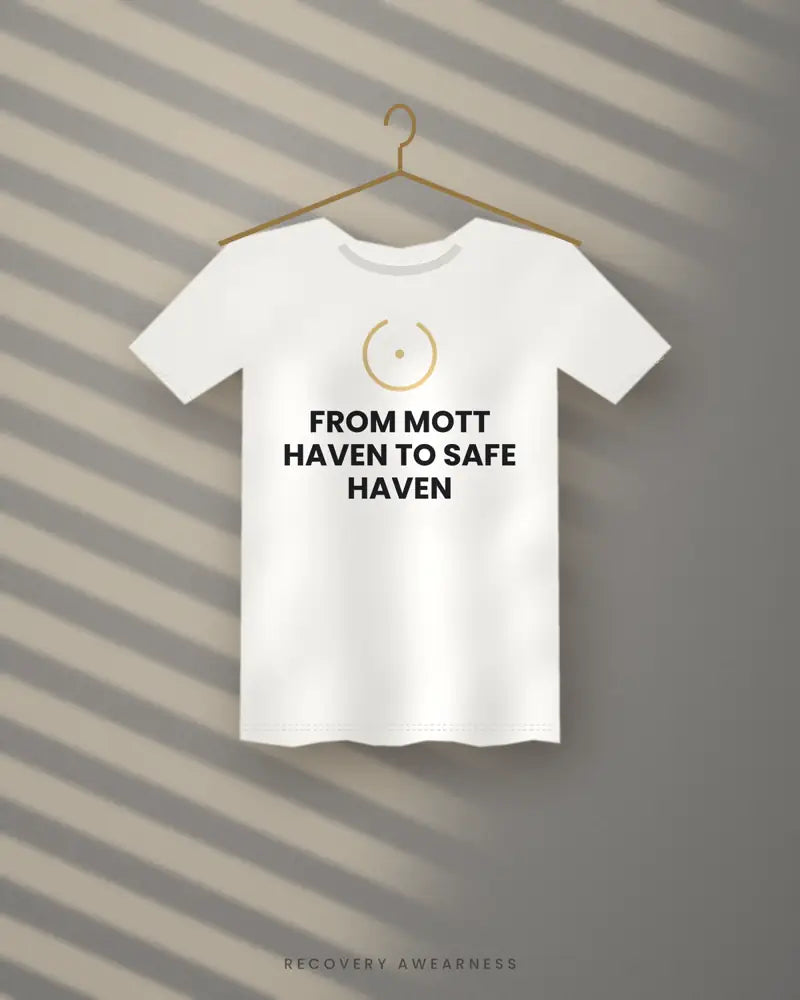From Mott Haven To Safe Haven — white tee