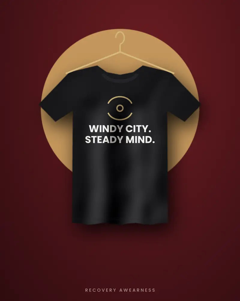 Windy City. Steady Mind. — black tee