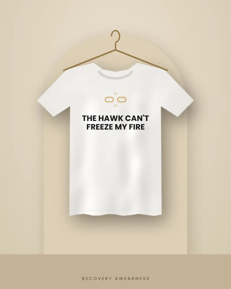 The Hawk Can't Freeze My Fire — white tee