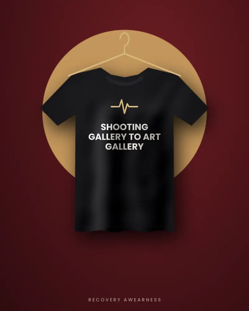 Shooting Gallery To Art Gallery — black tee