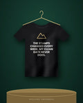 The Stamps Changed Every Week. My Clean Date Never Does. — black tee
