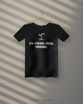 Ex-Fiend. Real Friend. — black tee