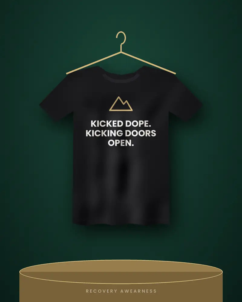 Kicked Dope. Kicking Doors Open. — black tee