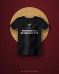 Madison St & Brand New Ave — black tee