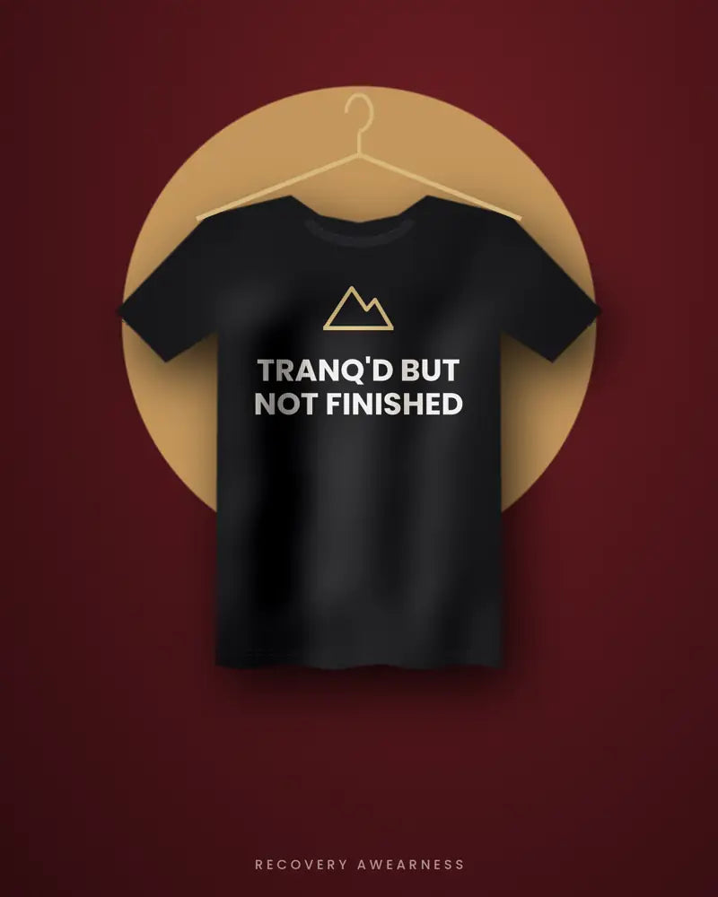Tranq'd But Not Finished — black tee
