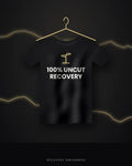 100% Uncut Recovery — black tee