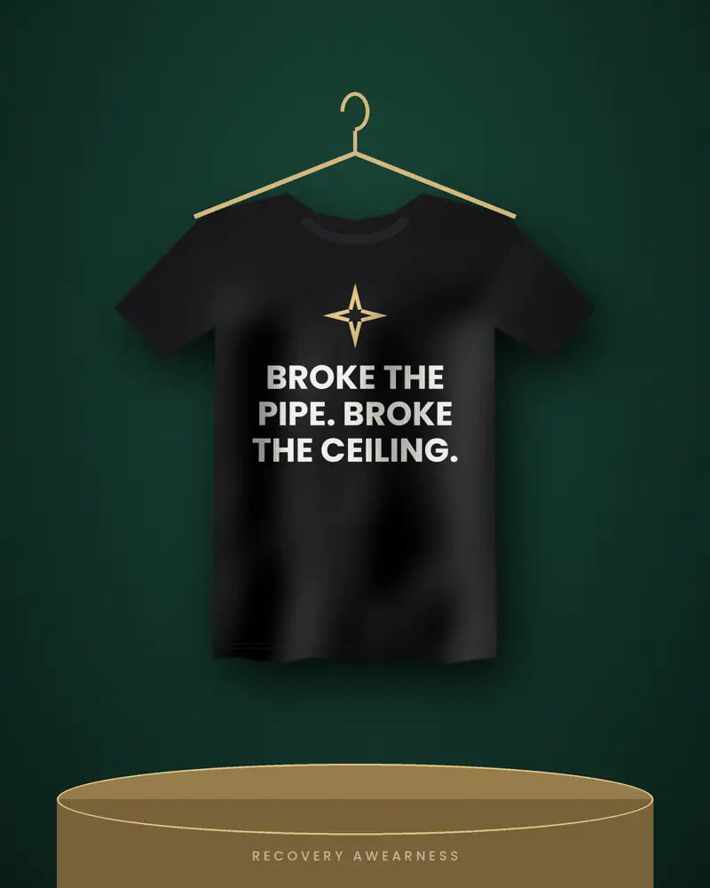 Broke The Pipe. Broke The Ceiling. — black tee