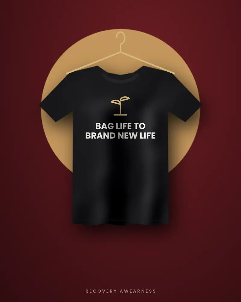 Bag Life To Brand New Life — black tee