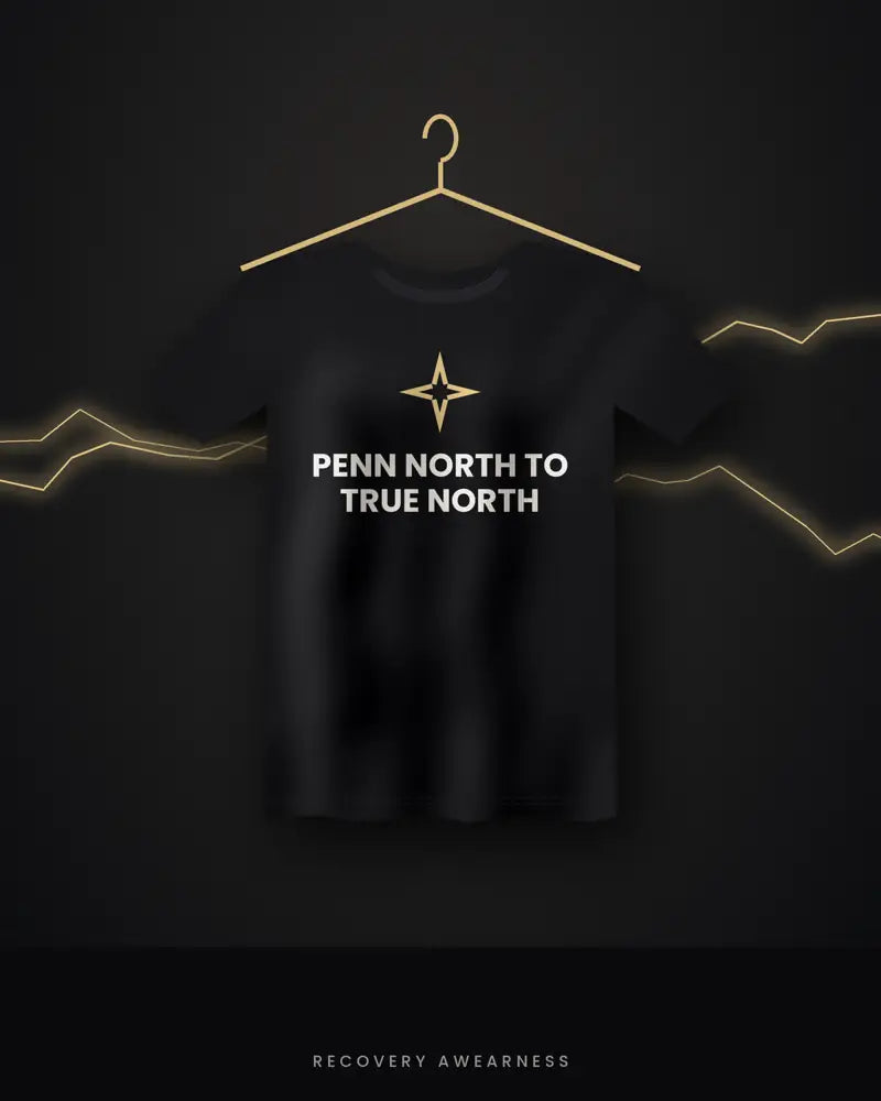 Penn North To True North — black tee