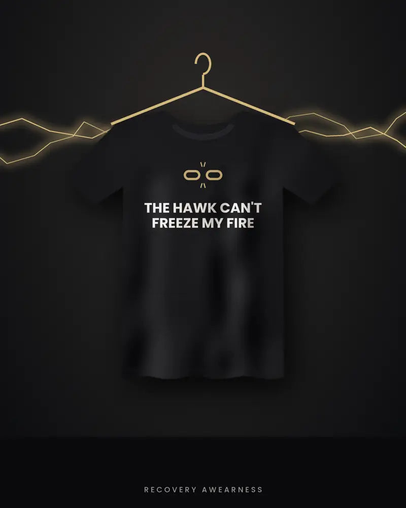 The Hawk Can't Freeze My Fire — black tee