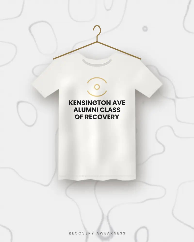 Kensington Ave Alumni Class Of Recovery — white tee