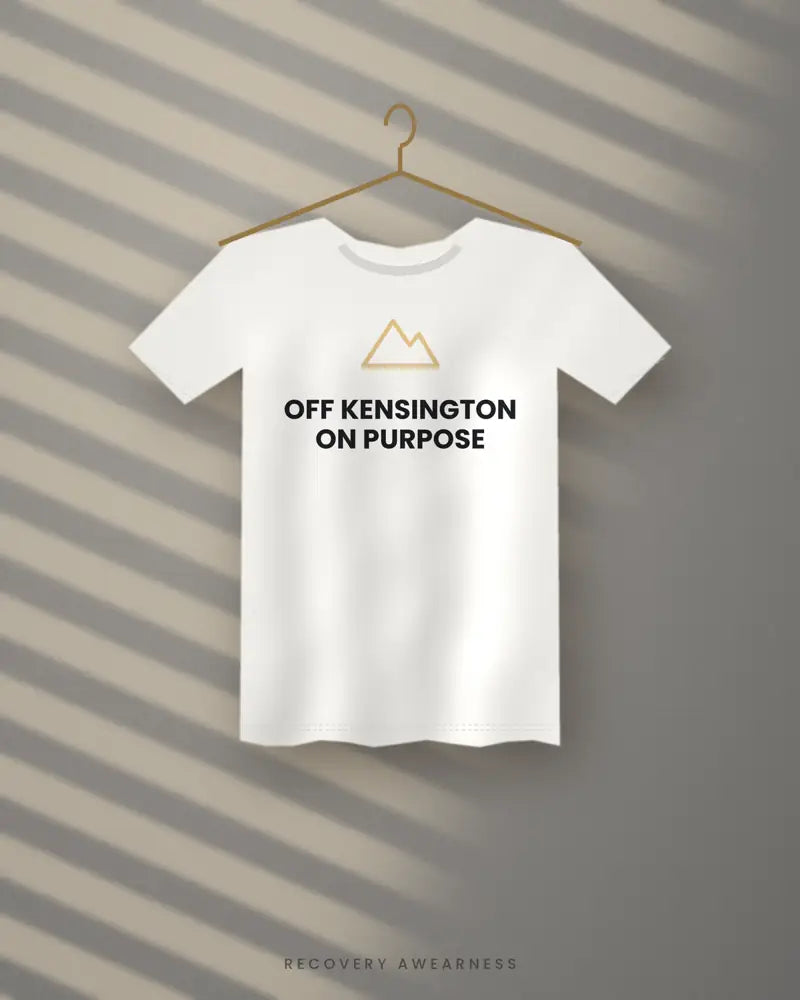 Off Kensington On Purpose — white tee
