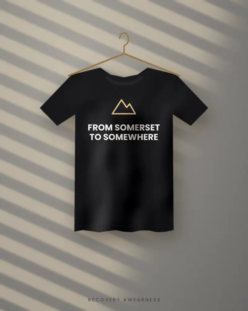 From Somerset To Somewhere — black tee