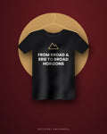 From Broad & Erie To Broad Horizons — black tee
