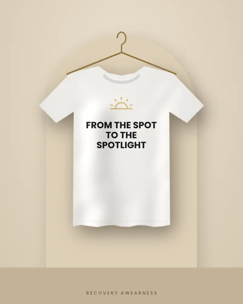 From The Spot To The Spotlight — white tee