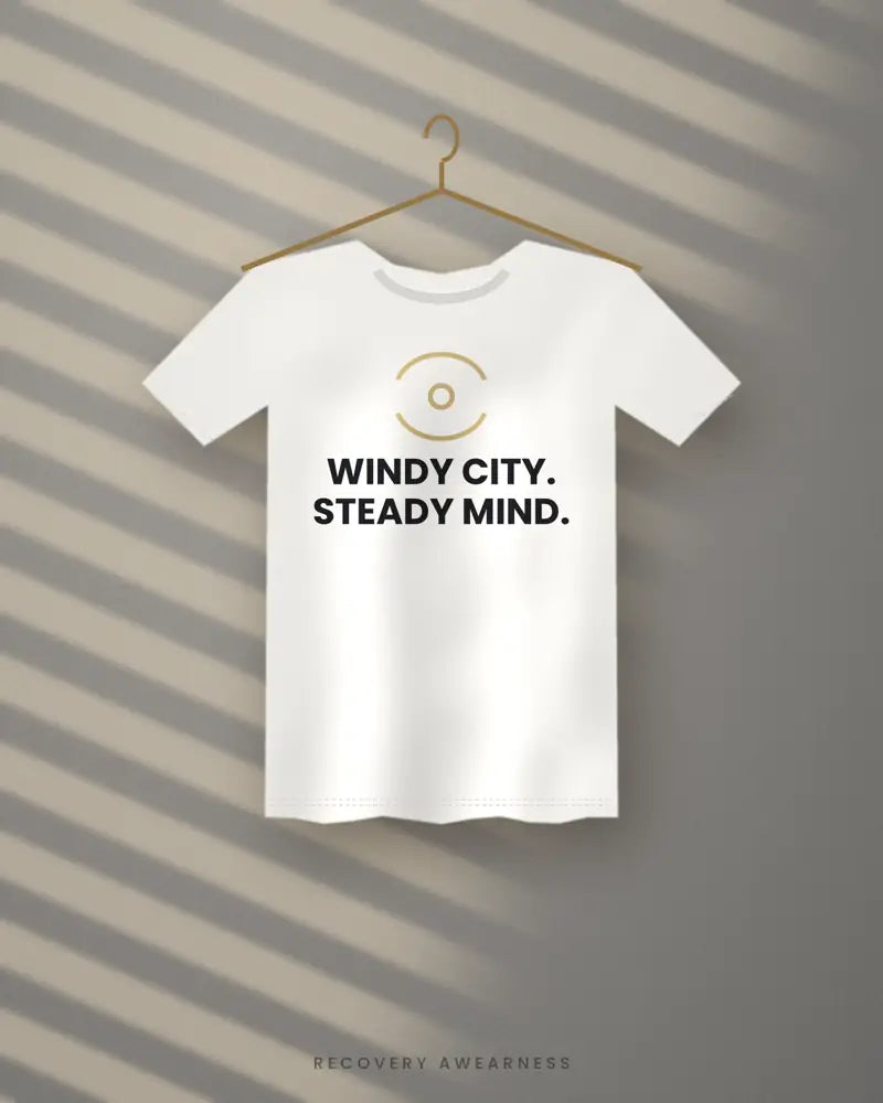 Windy City. Steady Mind. — white tee