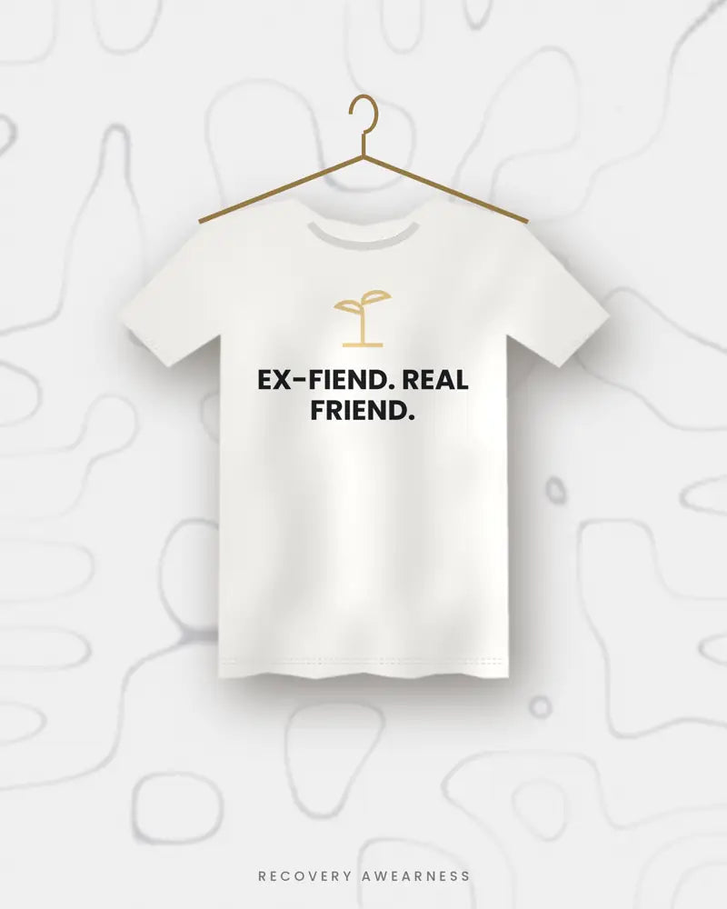 Ex-Fiend. Real Friend. — white tee
