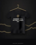 Somerset St & Second Chance Ave — black tee