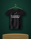 From M30s To Marathons — black tee