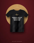 Kensington Ave Population Minus One — black tee