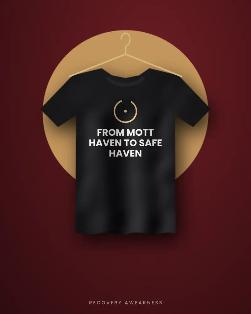 From Mott Haven To Safe Haven — black tee