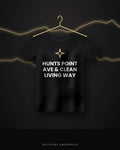 Hunts Point Ave & Clean Living Way — black tee