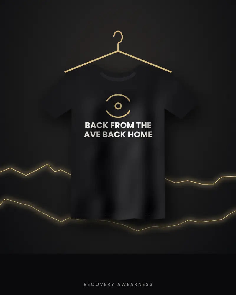 Back From The Ave Back Home — black tee