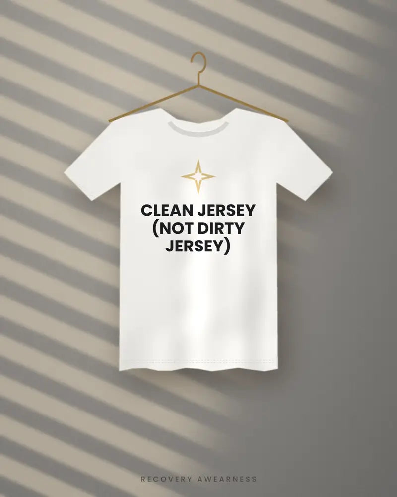 Clean Jersey (Not Dirty Jersey) — white tee