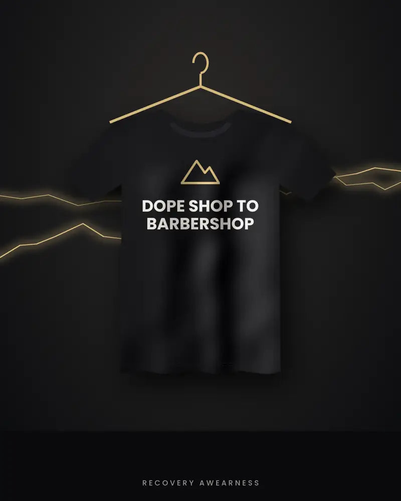Dope Shop To Barbershop — black tee