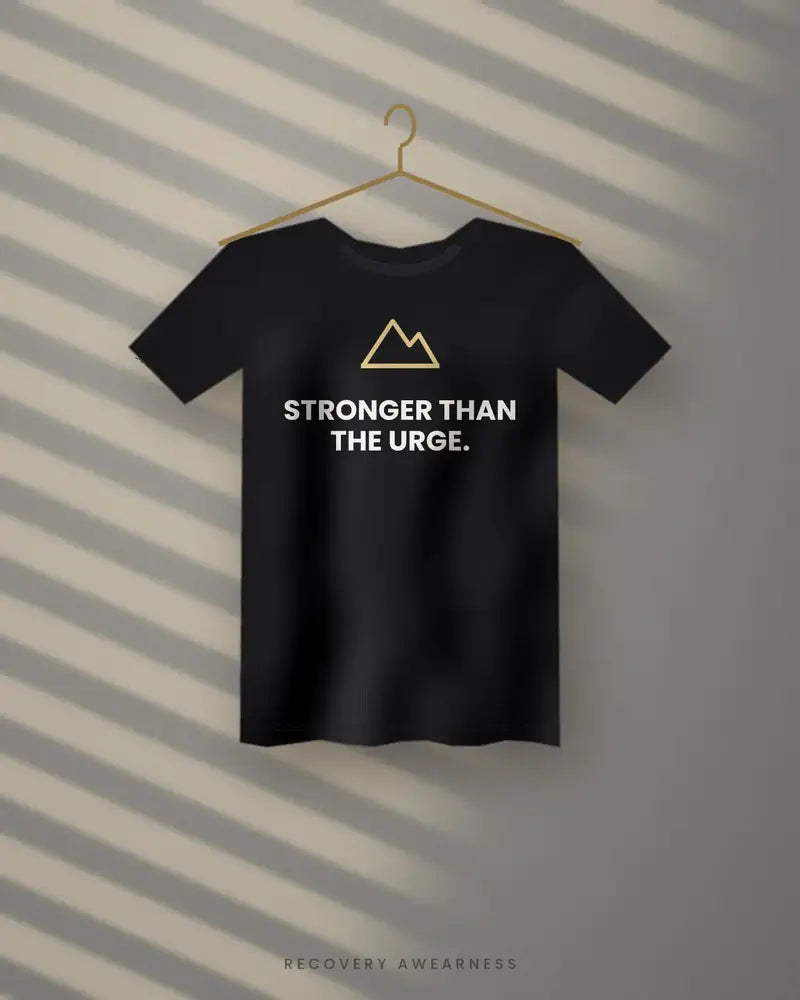 Stronger Than the Urge. — black tee