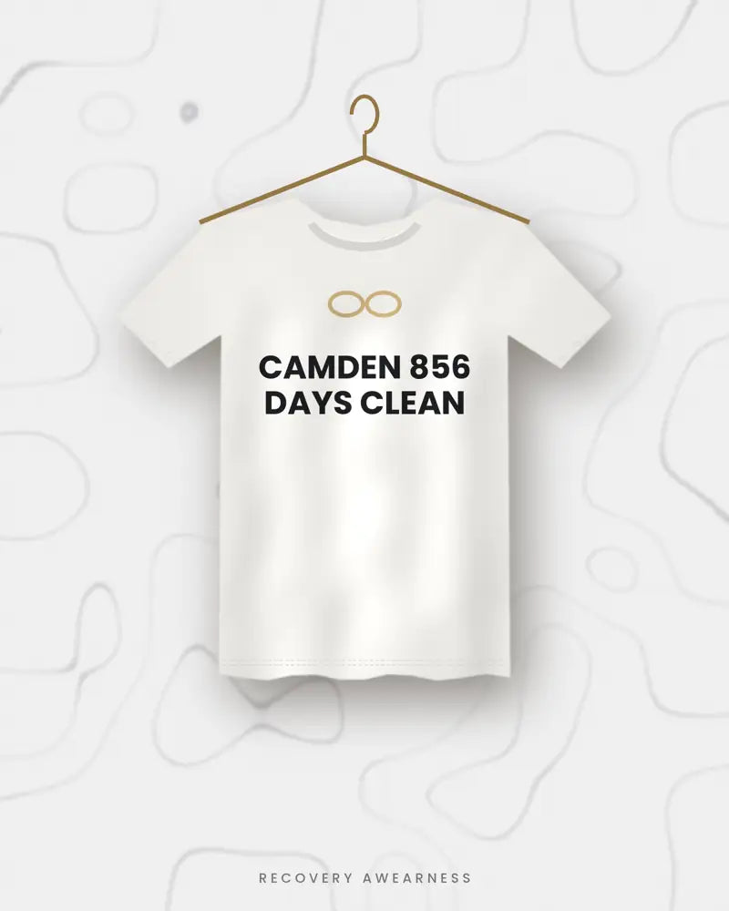 Camden 856 Days Clean — white tee