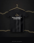 From Stamps To Signatures — black tee