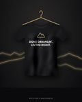 Done Drawlin'. Living Right. — black tee
