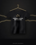 Chasing Goals, Not Blows — black tee
