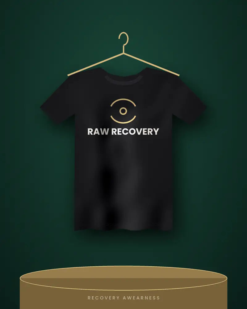 Raw Recovery — black tee