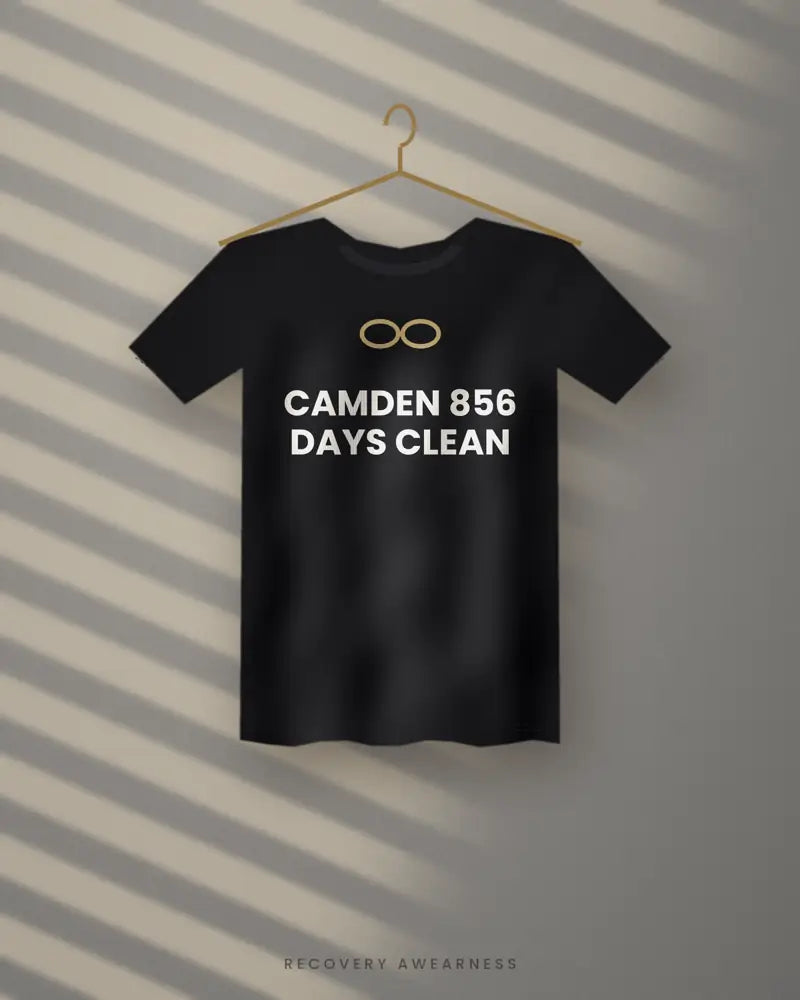Camden 856 Days Clean — black tee