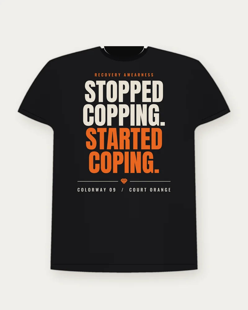 Stopped Copping. Started Coping. — Court Orange Colorway Tee