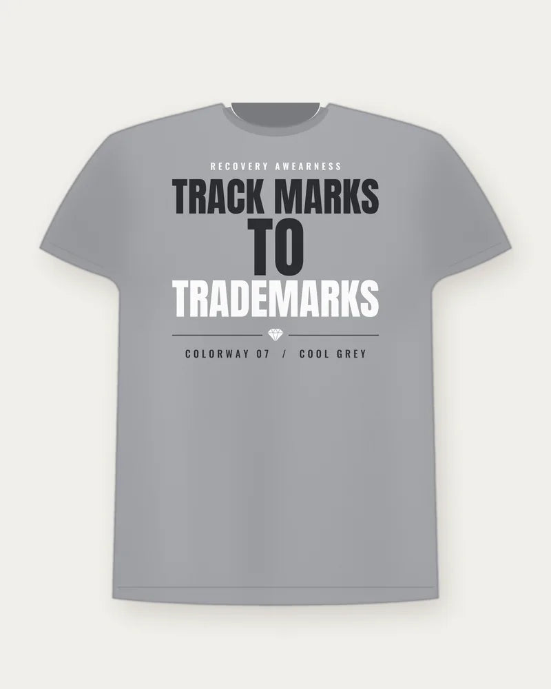 Track Marks To Trademarks — Cool Grey Colorway Tee