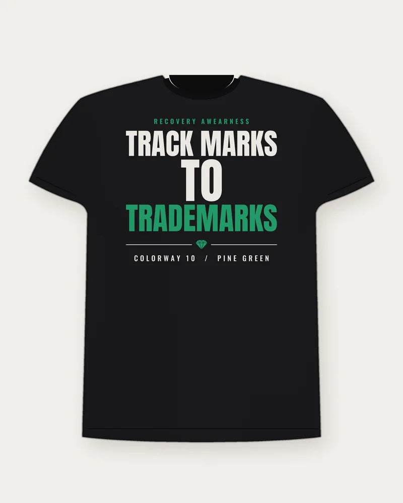 Track Marks To Trademarks — Pine Green Colorway Tee
