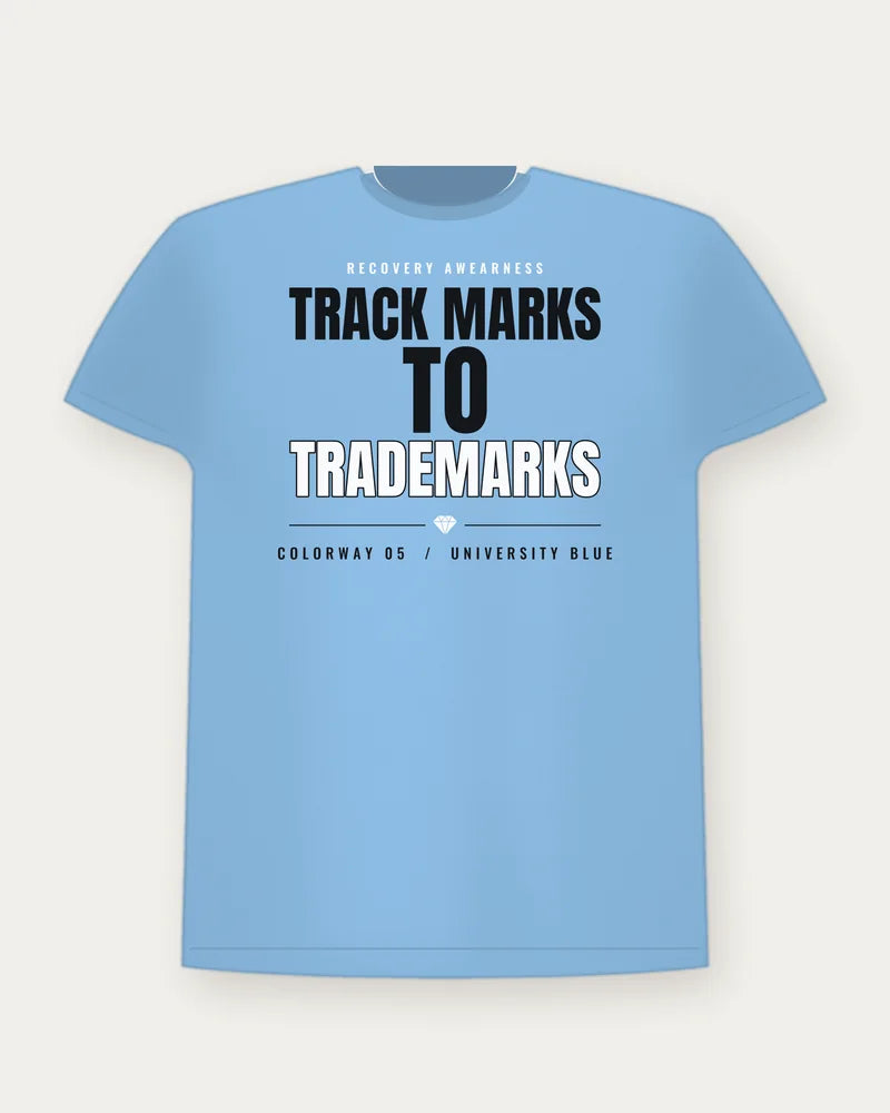 Track Marks To Trademarks — University Blue Colorway Tee