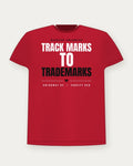 Track Marks To Trademarks — Varsity Red Colorway Tee