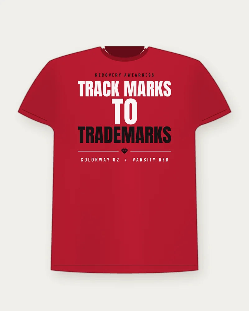 Track Marks To Trademarks — Varsity Red Colorway Tee